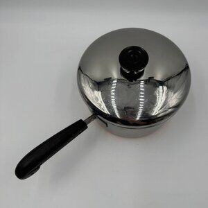 Vintage Revere Ware Stainless Copper Bottom 2-Quart Pot